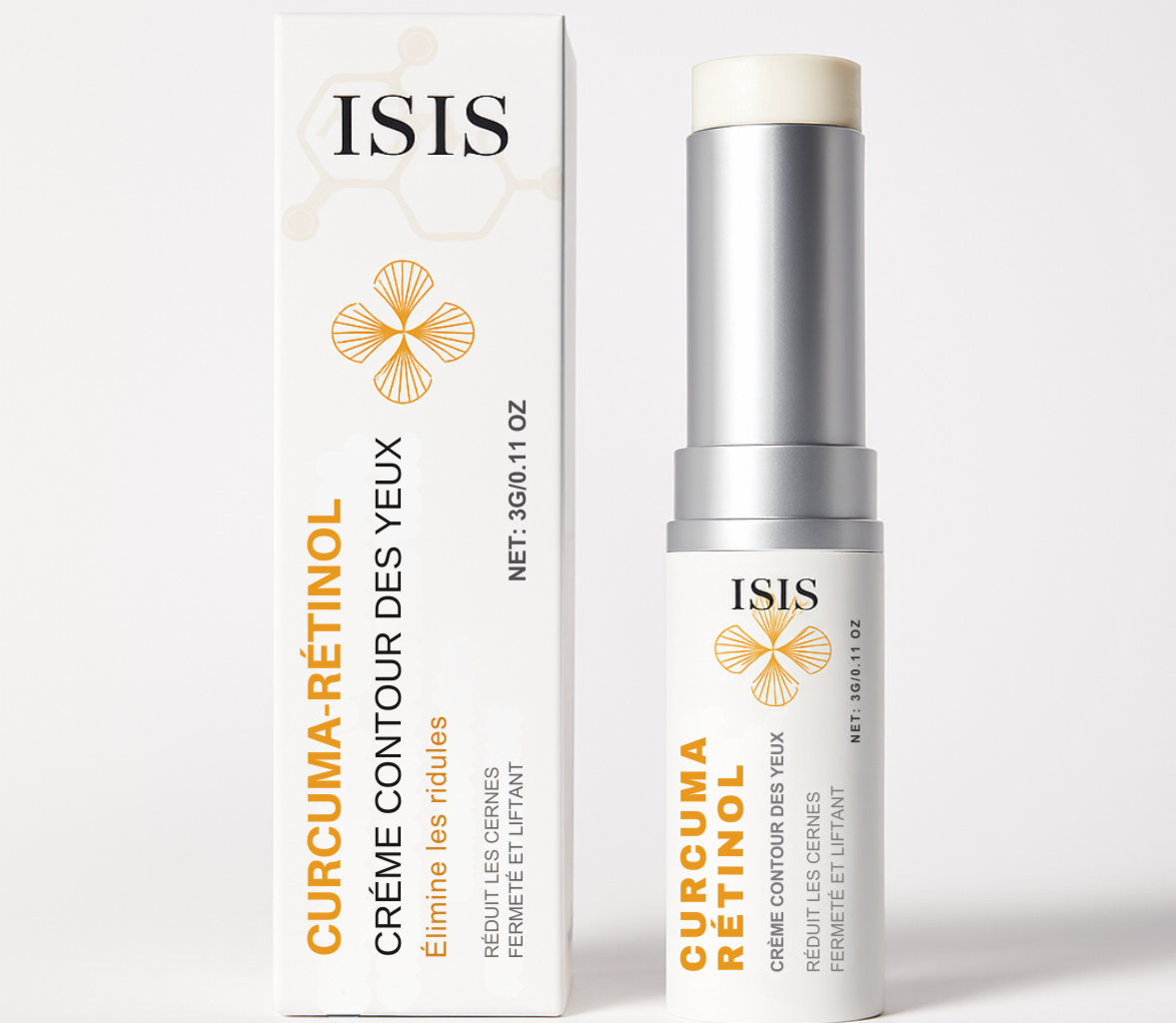 Crème contour des yeux au curcuma et au rétinol