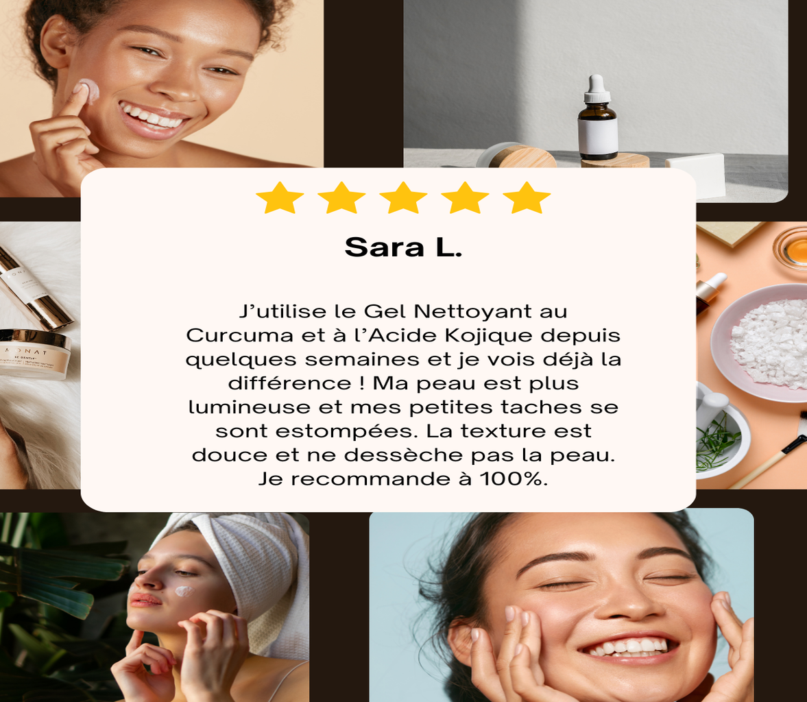Gel nettoyant au Curcuma et à l'acide Kojique